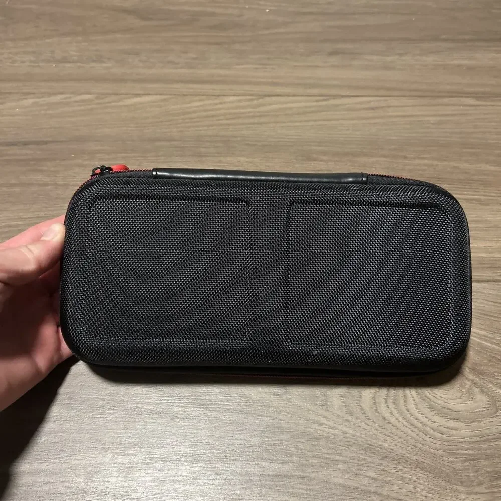 Nintendo Switch Game Traveler Carrying Case Black w/ Storage Pocket w/ Zipper